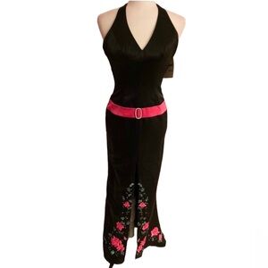 Jovani Halter Gown Black/Pink